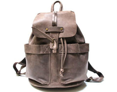Cool Coffee Mens Leather Backpack Travel Backpacks Laptop Backpacks for men - imessengerbags