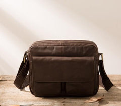 Cool Small Leather Mens Messengers Bag Shoulder Bag for Men