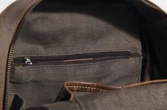 Handmade Leather Mens Cool Backpack Sling Bag Large Black Travel Bag Hiking Bag for men - imessengerbags