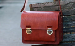 Handmade Vintage Coffee Leather Mens Camera Shoulder Bags Camera Messenger Bag for Men - imessengerbags