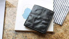 Leather Mens Front Pocket Wallet Small Wallet Slim Wallet Card Wallet for Men - imessengerbags