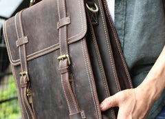 Handmade Leather Mens Backpack Travel Backpack Laptop Backpack for men - imessengerbags