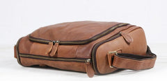 Cool Leather Brown Mens Messenger Bags Vintage Shoulder Bag  for Men