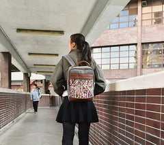 Vintage Canvas Gray Mens Backpack Canvas Travel Bag Canvas School Bag for Men - imessengerbags