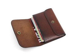 Leather Mens Front Pocket Wallet Small Wallets Card Wallet Change Wallet for Men