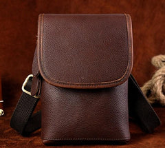 Mens Leather Small Belt Pouch Side Bag Waist Pouch Holster Belt Cases for Men