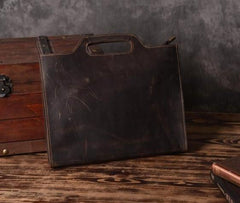 Genuine Leather Mens Cool Clutch Wristlet Bag Briefcase Work Bag Business Bag for men