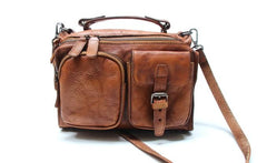 Vintage Brown Leather Mens Messenger Bag Handbag Shoulder Bag for men