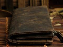 Cool Leather Mens Long Wallet Vintage Leather Long Wallet for Men - imessengerbags