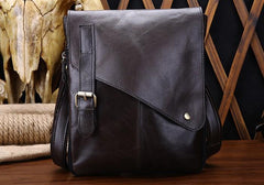 Cool Leather Mens Small Side Bag Messenger Bag Shoulder Bag for Men