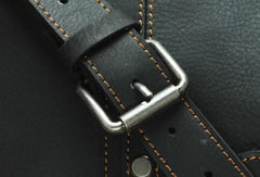 Black Cool Leather Messenger Bag Handbag Shoulder Bag For Men - imessengerbags