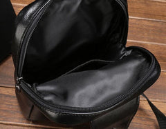 Cool Leather Mens Sling Bag Sling Shoulder Bag Sling Backpacks Chest Bag for men