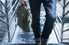 Vintage Mens Leather Briefcase Handbag Shoulder Bag Backpack for men