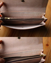 Handmade Leather Vintage Mens Long Wallet Cool Long Wallet for Men - imessengerbags
