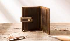 Leather Mens Card Holder Slim Front Pocket Wallets Card Wallet for Men - imessengerbags
