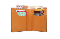 Cool Leather Mens Small Wallets Front Pocket Wallet Slim Wallet for Men - imessengerbags
