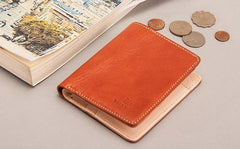 Leather Men Small Wallet Bifold Vintage Wallet for Men - imessengerbags