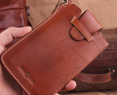 Genuine Leather Mens Cool Phone Key Wallet Card Slim Wallet Key Holder Car Key Case for Men - imessengerbags