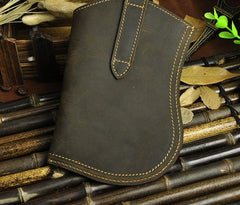 Small Mens Leather Belt Pouch Cell Phone Holster Belt Cases Waist Pouch for Men