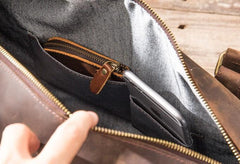 Cool Vintage Leather Mens Weekender Bag Travel Bags Shoulder Bags for men - imessengerbags