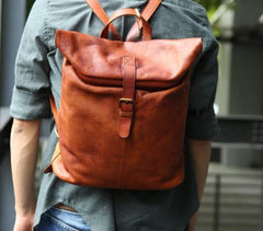 Cool Vintage Leather Mens Backpack Travel Backpack Laptop Backpacks for men