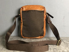 Genuine Leather Mens Cool Chest Bag Sling Bag Crossbody Bag Travel Bag Hiking Bag for men - imessengerbags