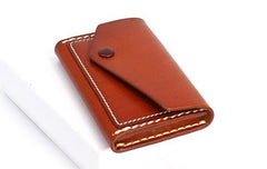 Leather Mens Card Wallet Front Pocket Wallet Small Slim Wallet Change Wallet for Men - imessengerbags