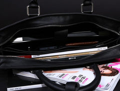 Genuine Leather Mens Cool Messenger Bag Briefcase Work Bag Business Bag Laptop Bag for men - imessengerbags