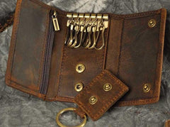 Cool Small Leather Mens Keys Wallet Car Keys Holder Car Key Case for Men - imessengerbags