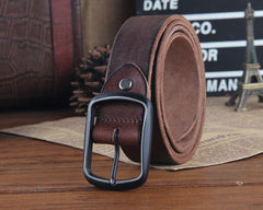 Genuine Leather Punk Rock Biker Trucker Mens Belt Men Black Coffee Belt for Men