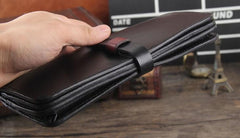 Handmade Leather Mens Cool Wallet Long Leather Wallet Phone Wallet for Men - imessengerbags