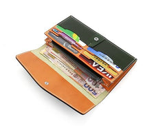 Cool Handmade Mens Leather Long Wallet Envelope Long Bifold Wallet for Men - imessengerbags