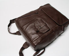 Leather Mens Backpacks Cool Travel Backpacks Laptop Backpack for men - imessengerbags