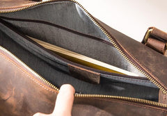 Cool Vintage Leather Mens Weekender Bag Travel Bags Shoulder Bags for men - imessengerbags