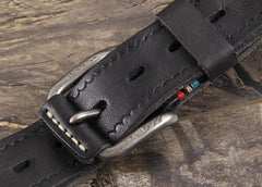 Genuine Leather Punk Rock Biker Trucker Mens Belt Men Black Coffee Belt for Men