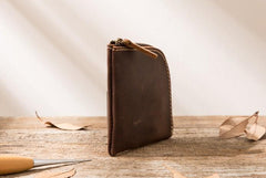 Cool Leather Mens Front Pocket Wallet Vintage Small Wallets for Men - imessengerbags