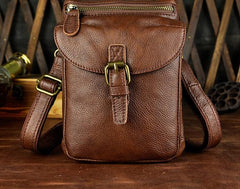 Cool Mens Leather Side Bag Belt Pouch Holster Belt Case Pack Waist Pouch for Men