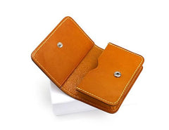 Cool Leather Mens Card Wallet Front Pocket Wallets Small Change Wallet for Men