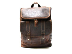Cool Leather Coffee Mens Backpack Travel Backpacks Laptop Backpack for men