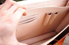 Cool Handmade Leather Mens Messenger Bag Briefcase School Bag for men
