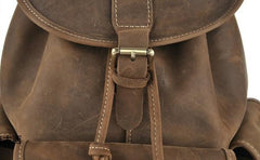 Cool Leather Mens Backpacks Travel Backpack Leather School Backpack for Men