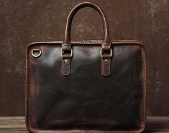 Handmade Leather Mens Cool Messenger Bag Briefcase Work Bag Business Bag Laptop Bag for men