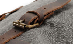 Cool Canvas Leather Mens School Backpack Laptop Backpack Canvas Travel Backpack Canvas for Men - imessengerbags