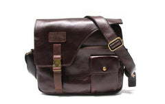 Cool Leather Mens Large Messenger Bags Shoulder Bag for men