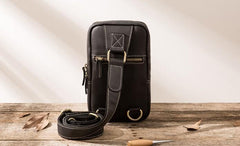 Cool Leather Mens Sling Bag Sling Shoulder Bags Sling Backpack for men - imessengerbags