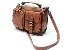 Vintage Brown Leather Mens Messenger Bag Handbag Shoulder Bag for men - imessengerbags