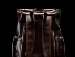 Genuine Leather Mens Cool Backpack Sling Bag Large Travel Bag Hiking Bag for Men