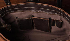 Handmade Leather Mens Cool Shoulder Bag Messenger Bag Chest Bag Bike Bag Cycling Bag for men - imessengerbags