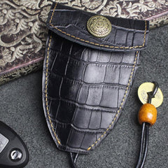 Handmade Leather Floral Mens Cool Car Key Wallet Coin Wallet Pouch Car KeyChain for Men - imessengerbags
