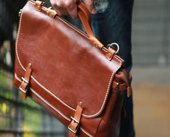 Cool Leather Mens Briefcase Messenger Bag Handbag Shoulder Bag for men